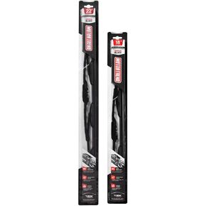 Motor Trend Precision Engineered Wiper Blade - High Performance Aerodynamic Blade Wipes Up Every Drop of Water - Silent, Durable, and Streak-Free (18 + 18 Inch) 2 Pack