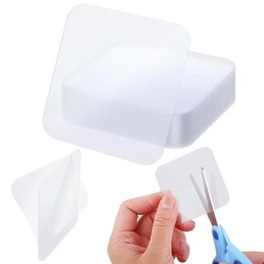 Andibro Heavy Duty Double Sided Tape,20Pcs Waterproof Transparent Adhesive for Shower, Strong Two-Sided Tape Non-Marking Wall Sticky for Hanging Pre-Cut Clear Adhesive Strips for DIY Craft Home 2.28in