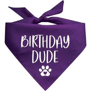 Birthday Dude Dog Bandana (Assorted Colors) Birthday Boy