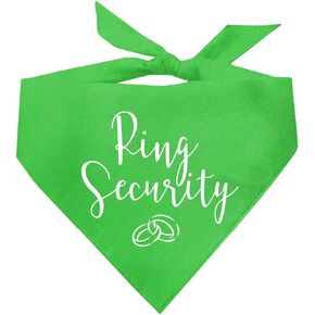 Ring Security Wedding Dog Bandana (Black, XS 433)