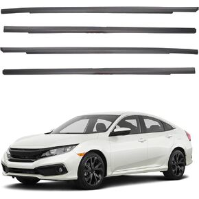 Dasbecan 72450-TEA-T01 حزام مانع تسرب النوافذ متوافق مع Honda Civic 4 أبواب سيدان 2016-2021 يستبدل # 72410-TEA-T01 72950-TEA-T01 72910-TEA-T01 (4 قطع)