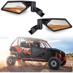SAUTVS Adjustable Folding Side View Mirrors for Honda Talon 1000R 1000X 1000X4 2019-2024, Rear View Side Mirrors Fit 2" Roll Bar for Talon 1000R 1000X 1000X4 Commander Viking RZR PRO XP Accessories