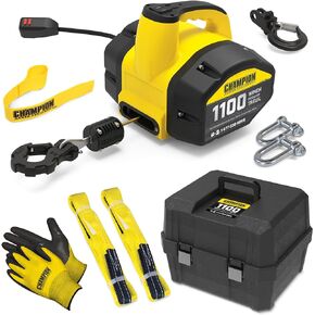 Champion Power Equipment 1100 lb. Portable 120-Volt Electric Winch Kit with Pulling and Lifting Capability