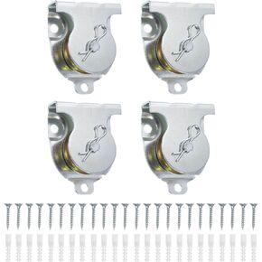 uxcell 4Set Wall Mounted Pulley 72mm Single Pulley Block, Iron Hanging Wire Towing Wheel, Cable Rope Runner Pulley Roller in Zinc Plated