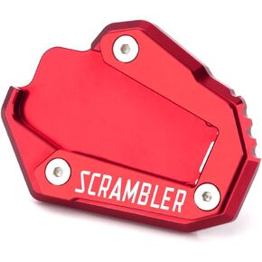 For Ducati Scrambler 1100 Sport 1100 Sport Pro 2017-2022 Motorcycle CNC Kickstand Foot Side Stand Enlarge Plate Pad Scrambler1100 Sport1100 SportPro Accessories (black-1)