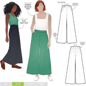 Style Arc Sewing Pattern - Loddon Woven Pant (Sizes 18-30)