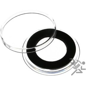 (10) Air-tite 20mm Black Ring Coin Holder Capsules for 1/4oz Gold Maple Leaf and Shield Nickels