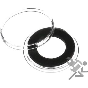 (5) Air-tite 16mm Black Ring Coin Holder Capsules for 1/10oz American Gold Eagles