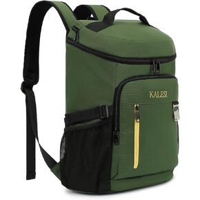 Kalesi Cooler Backpack 36 Cans Lightweight Insulated Backpack Cooler Leak-Proof Travel Camping Lunch Backpack Outdoor Cutlery Backpack for Men and Women