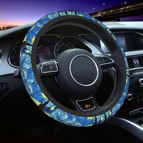 غطاء عجلة القيادة Starry Night من Van Gogh's Starry Car Accessories Universal 15 بوصة غطاء عجلة القيادة للرجال والنساء مضاد للانزلاق ومقاوم للحرارة... in Kuwait