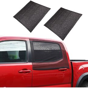 Lcojicep Car Side Window Sun Shade Compatible with Tacoma 2015-2022 Stretchable & Breathable Car Window Screens for Complete Shade Sun & Privacy Protection,Rear Window Shades (2pcs)