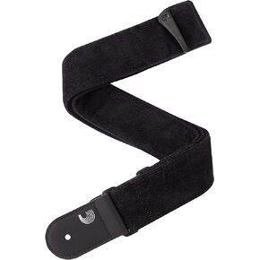 D'Addario Accessories Guitar Strap - Guitar Accessories - Electric Guitar Strap, Acoustic Guitar Strap, Acoustic Electric Guitar Strap & Bass Guitar Strap - Woven, Corduroy - Black