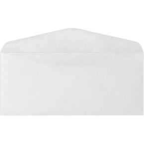 LUXPaper #8 5/8 Commercial Flap Business Envelopes | 3 5/8" x 8 5/8" | Bright White | 24lb. Text | 50 Qty