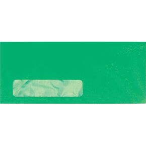 LUXPaper #10 Business Window Envelopes | 4 1/8" x 9 1/2" | Holiday Green | 60lb. Text | 50 Qty
