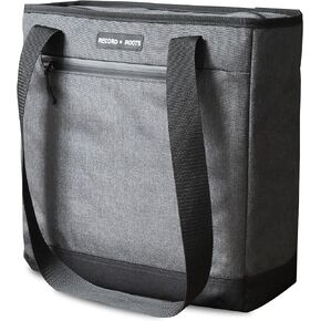 Vinyl Sling Bag - Weather Resistant Canvas Messenger Bag for Vinyl Albums - DJ Bag Holds 36 LP's (12") and 10 Singles (7") with Protective Foam Interior