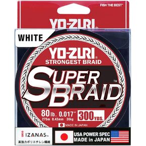 Yo-Zuri YZ-SB-80LB-WH-300YD: Super Braid White 80Lb 300Yd, White