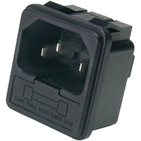 Parts Express IEC AC Power Jack Chassis Mount with 10A Fuse Holder in Saudi Arabia