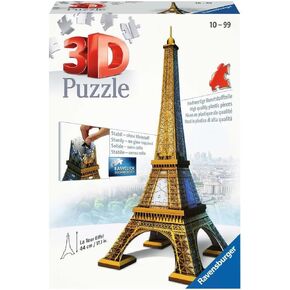 Ravensburger Eiffel Tower 216 Piece 3D Jigsaw Puzzle for Kids and Adults - 12556 - Easy Click Technology Means Pieces Fit Together Perfectly