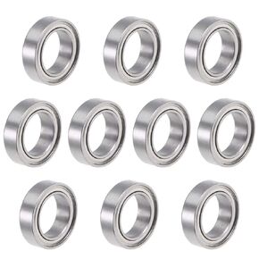 uxcell MR117ZZ Deep Groove Ball Bearing 7x11x3mm Double Shielded Chrome Bearings 10pcs