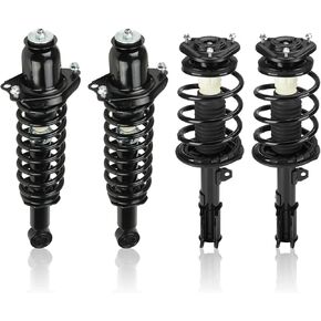 Front & Rear Strut Shock Assembly w/Coil Spring for Toyota Corolla 2003-2008, Replace 172114 172115, Left & Right, 4PCS