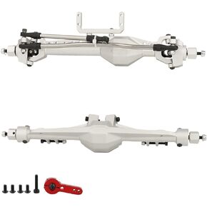 RZXYLRC SDM Version SCX10 III CNC Aluminum Front Rear Straight Complete Axle for 1/10 Axial SCX10 III TRX4 RC Crawler Car Upgrade Parts (Black)