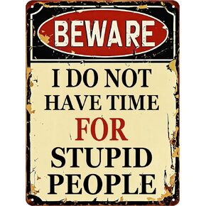 Funny Metal Tin Signs Vintage Man Cave Vintage Metal Street Sign For Garage Metal Sign for your garage, Warning nothing in here is worth dying for! Wall Decor 8 x 12 Inch (Warning)