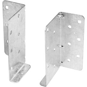 4 Pcs Split Joist Hanger Structural-Connectors Face Mount, All 6" Face Mount Joist Hanger 16 Gauge, Hot Dip Galvanized Finish Steel Joist Dimensional Hangers