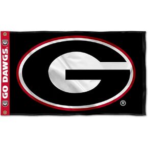 College Flags & Banners Co. Georgia Bulldogs Printed Header 3x5 Foot Banner Flag