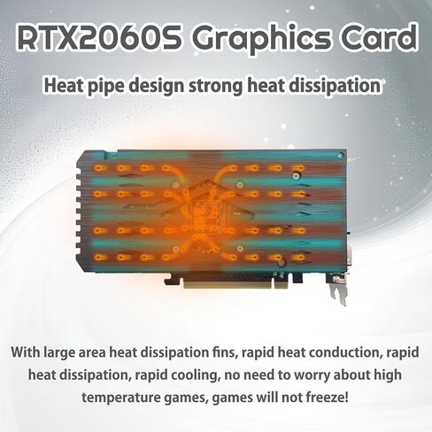 بطاقة رسومات SOYO NVIDIA Geforce RTX2060 Super Graphics، بطاقة فيديو GDDR6 256 بت سعة 8 جيجابايت لألعاب الكمبيوتر الشخصي مع منفذ عرض HDMI DVI PCI Express x 16 3.0 بطاقة رسومات للألعاب ذات مراوح مزدوجة in Kuwait