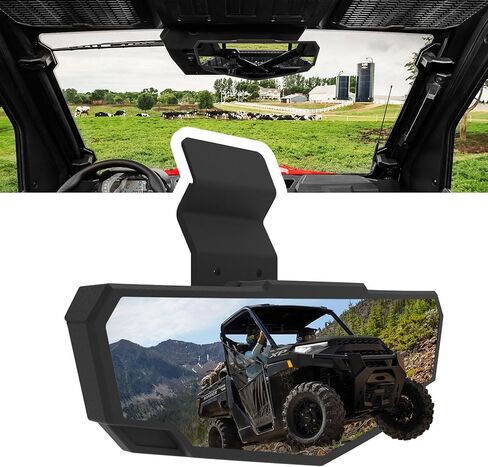 مرايا الرؤية الخلفية لـ Can Am/Polaris، مرآة رؤية خلفية محدبة مركزية لـ 2015-2023 Polaris Ranger XP 1000 Crew، Ranger 1000 570 XP 900، 2017-2023 Can Am Defender Accessories in Kuwait