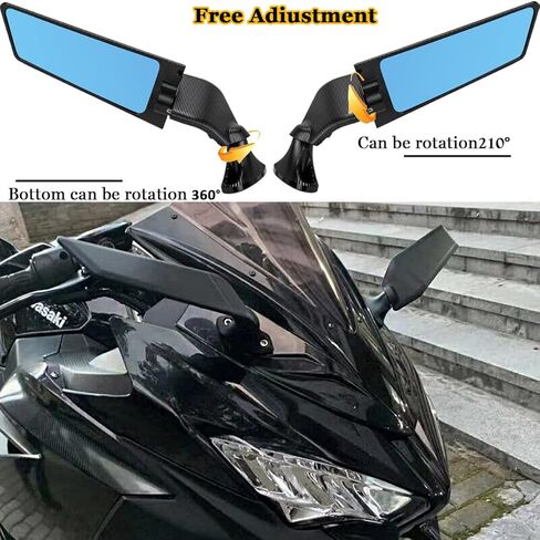 Modified Motorcycle Adjustable Rotating Side Mirror Wind Wing 2PCS Rearview Mirrors For Ducati 959 Panigale 2016 2019 in Saudi Arabia