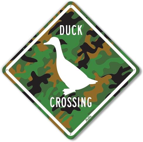 PetKa Signs and Graphics PKAC-0024-NA_10x10 "Duck Crossing" Aluminum Sign, 10" x 10", Black on Yellow in Saudi Arabia