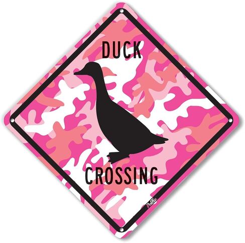 PetKa Signs and Graphics PKAC-0024-NA_10x10 "Duck Crossing" Aluminum Sign, 10" x 10", Black on Yellow in Saudi Arabia