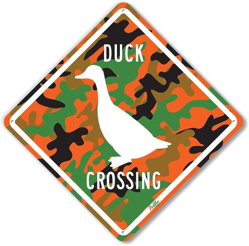 PetKa Signs and Graphics PKAC-0024-NA_10x10 "Duck Crossing" Aluminum Sign, 10" x 10", Black on Yellow in Saudi Arabia