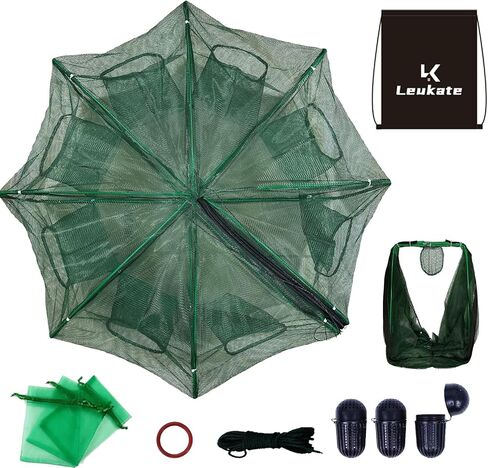 Collapsible Fishing Bait Minnow Trap - Durable Fish Trap Net for Minnow, Crab, Crayfish, Shrimp Fish Trap Net - Designed for Minnows and Beyond in Kuwait