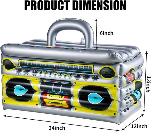 مبرد قابل للنفخ للحفلات، مبرد مشروبات قابل للنفخ على شكل راديو للحفلات، مبرد حفلات قابل للنفخ لديكورات الحفلات في الثمانينيات والتسعينيات in Kuwait