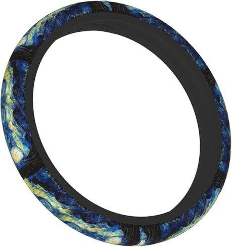 غطاء عجلة القيادة Starry Night من Van Gogh's Starry Car Accessories Universal 15 بوصة غطاء عجلة القيادة للرجال والنساء مضاد للانزلاق ومقاوم للحرارة... in Kuwait