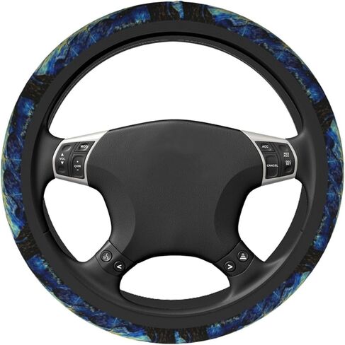 غطاء عجلة القيادة Starry Night من Van Gogh's Starry Car Accessories Universal 15 بوصة غطاء عجلة القيادة للرجال والنساء مضاد للانزلاق ومقاوم للحرارة... in Kuwait