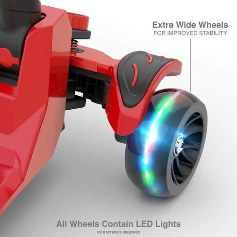 سكوتر للأطفال 6KU مع ارتفاع قابل للتعديل، سكوتر للأطفال الصغار مع عجلات فلاش واسعة، سكوتر للأطفال من سن 3 إلى 8 سنوات، يميل إلى التوجيه in Kuwait