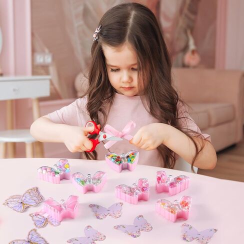 72 Pcs Butterfly Party Favors for Girls Butterfly Plastic Candy Boxes with Cards Lanyards Bulk Butterfly Shaped Gifts Box for Butterfly Baby Shower Favors Pink Purple Birthday Party Supplies in Saudi Arabia