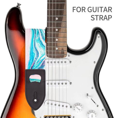 lizimandu Adjustable Guitar Strap Includes 2 Strap Locks & 4 Matching Picks in Saudi Arabia