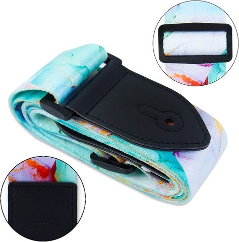 lizimandu Adjustable Guitar Strap Includes 2 Strap Locks & 4 Matching Picks in Saudi Arabia