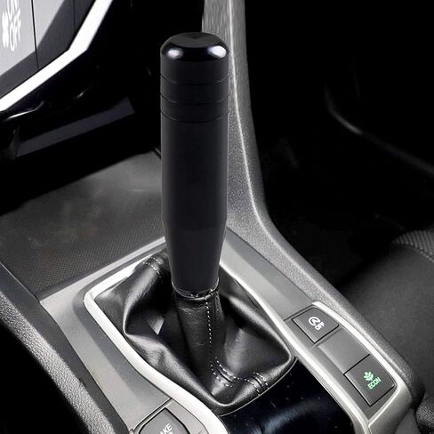 مقابض ناقل الحركة 5.1 بوصة، مقبض رأس ناقل الحركة ثقيل الوزن للسيارة مع رافعة تحويل من سبائك الألومنيوم تناسب معظم المركبات الأوتوماتيكية اليدوية مع 3 محولات مترابطة M8 M10 M12 x 1.25، أسود in Kuwait