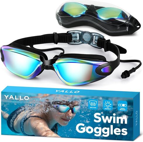 Swim Goggles, Leak-proof Swimming Goggles, Unisex Full Protection for Adult and Youth in Saudi Arabia