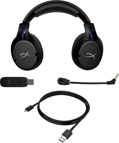 HyperX Cloud Flight – Wireless Gaming Headset for PS5 and PS4, Up to 30-hour battery, Memory foam ear cushions and premium leatherette, Noise-Cancelling Microphone with LED Mic Mute (Renewed) in Saudi Arabia