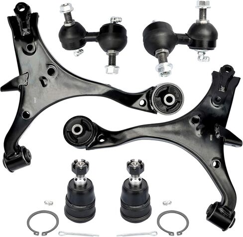 Front Lower Control Arms For 2001-2005 for Acura EL, for Honda Civic [No Si Models], w/Ball Joints, Sway Bars - 6pc Suspension Kit in Saudi Arabia