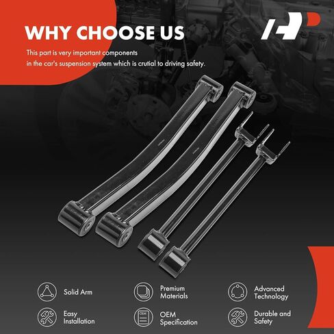 A-Premium Set of 4, Front Upper & Lower Control Arm Kit, with Bushing, Compatible with Jeep Wrangler 2007-2017, Wrangler JK 2018 in Saudi Arabia