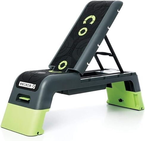 Escape Fitness Multi Purpose Fitness Station Deck for Step, Weight Training, Bootcamps, and More with Backrest and Storage Bin, Black in Saudi Arabia