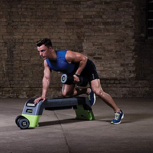Escape Fitness Multi Purpose Fitness Station Deck for Step, Weight Training, Bootcamps, and More with Backrest and Storage Bin, Black in Saudi Arabia