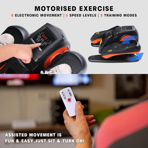 Panana Under Desk Elliptical Machine Pedal Exerciser Elliptical Trainer, LCD Monitor Elliptical Stepper with Remote Control Elliptical Fitness in Kuwait
